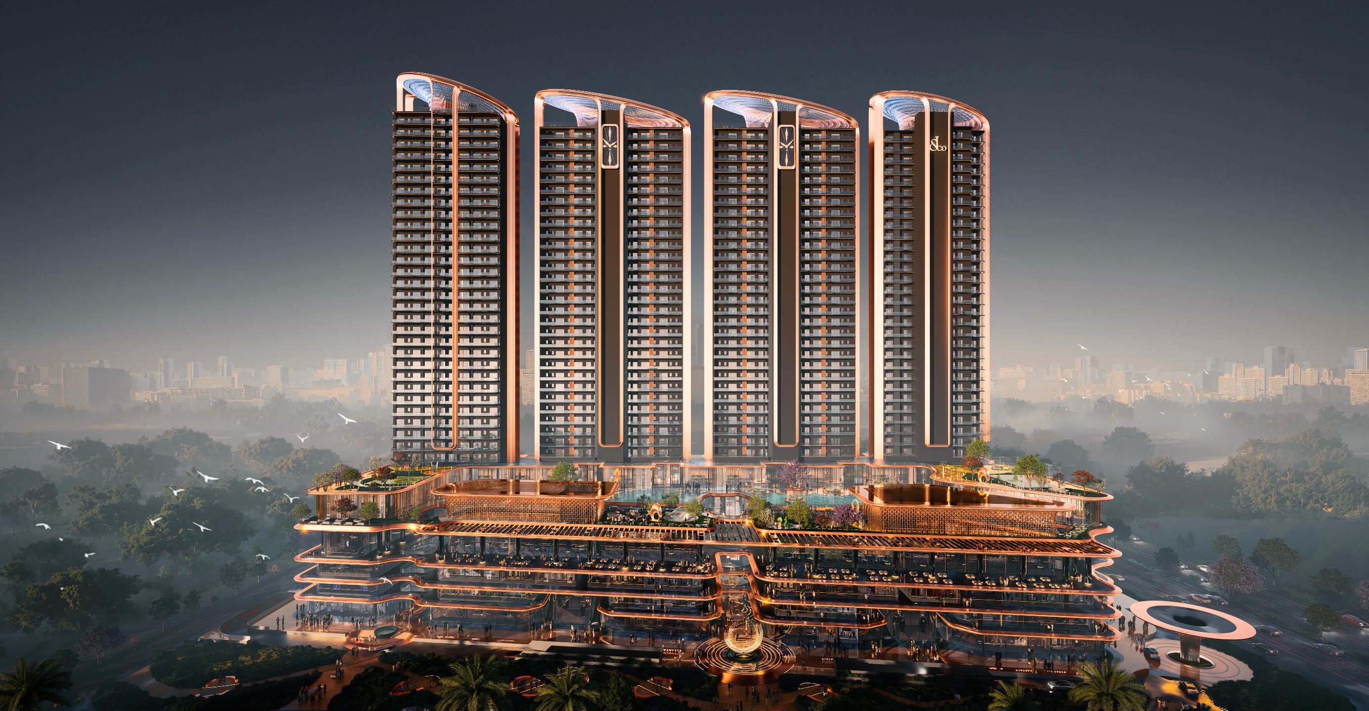 M3M Jacob & Co Residences — twilight facade